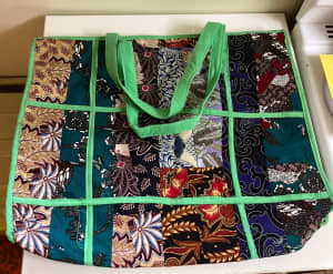 Bali Batik Bags -Zip Top-NEW -Very Large-Patchwork-5 Colours Available