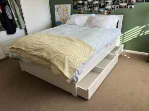 IKEA SONGESAND DOUBLE BEDWITH TWO DRAWERS