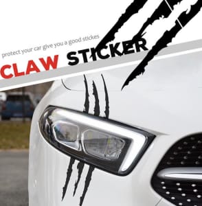 Monster Scratch Claw Marks Decal For Car Headlight