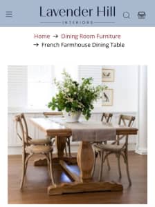 French farm house dining table