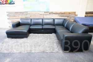 Nick Scali Modular Genuine Leather Corner Lounge. Excellent Condition