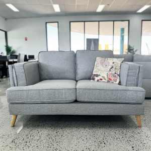 ONLY IN MYAREE! Floor Stock Martin Light Grey Fabric 2 Seater Sofa
