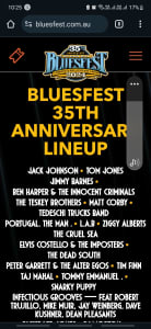 Byron Bay Blues Festival 5-day ticket -$500.