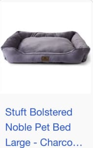 Stuft large dog bed grey