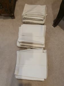 3 x standard single bed sheet sets, beige colour