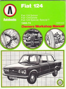 FIAT 124  124 S WORKSHOP  SERVICE REPAIR   MANUAL 1966 74