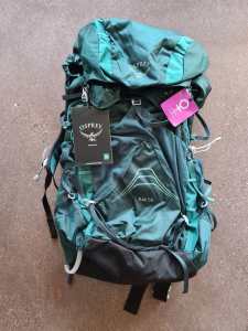 Osprey Eja 58 Ultralight Backpack Deep Teal WXS/S Brand New with tags