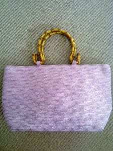 Pink Hemp Tote bag with handles