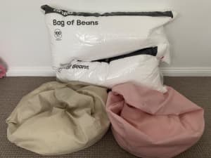 Two Bean bags , Two Bean bag refills
