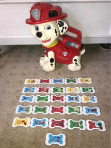 Letters and phonics with Paw Patrol Marshall