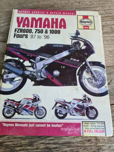 Yamaha FZR 600 750 1000 Workshop manual 87 to 96
