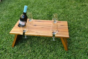 Folding grazing picnic wine table