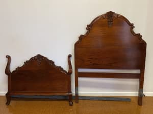SINGLE CEDAR BED ENDS and BEDSIDE TABLE