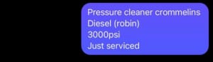 Diesel pressure cleaner
