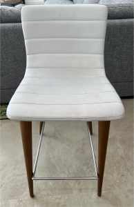 Bench stool white vegan leather x 5