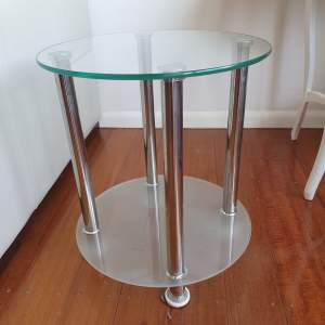 Side Table, Glass or small coffee table