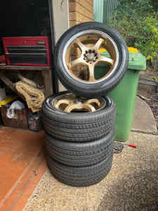 Wheels 18inch new tyres multi stud 5x100 5x 114.3