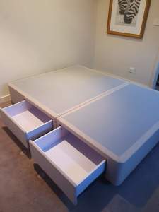 Double Bed Base with Inbuilt Storage Drawers