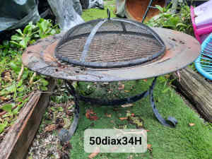 Fire Pit with Lid and Grill