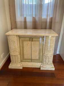MILANO FURNITURE VERSACE STYLE, MARBLE LOOKS TIMBER CABINET