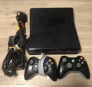 Xbox 360S (Slim) 250GB Console and Controllers Bundle