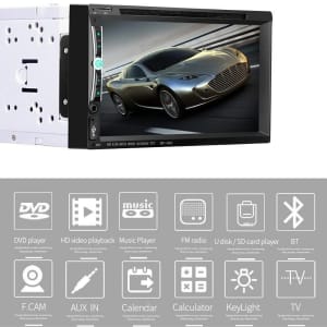 6.95 inch 2 din car DVD player stereo headunit bluetooth/USB/SD/