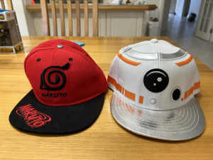 BB8 and Naruto snap back hats. BRAND NEW 