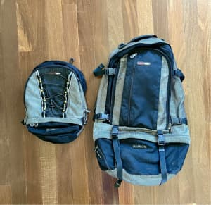 Hybrid travel backpack 75L Black Wolf