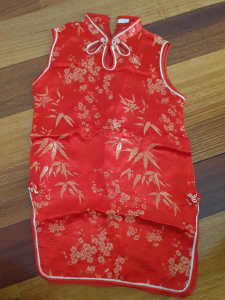 Kids Size 5 Chinese Red Dress Chinese New Years Girls Dress Up
