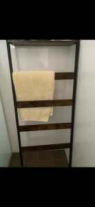 Storage ladder towel rack stand 