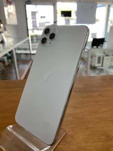 EXCELLENT IPHONE 11 PRO MAX 64GB SILVER WITH SHOP WARRANTY