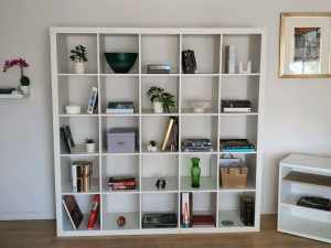 25 cube modern storage unit / bookshelf. Available until Sunday 21st