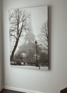 Eiffle tower black and white print