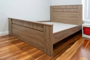 Double Bed in Dark Oak Colour - Great Condition