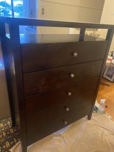 Tall set of timber drawers