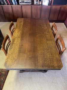 Vintage Silky Oak Dining Table - Pick Up Kenmore