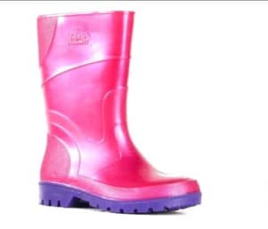 Girls kids pink gum boots gumboots - Size 9 & 12 , Batta Bubblegumers