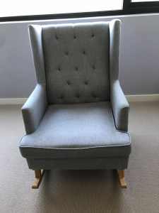 Blue-grey Nursery rocking chair