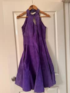 Purple Pure Suede Women's Party Dress