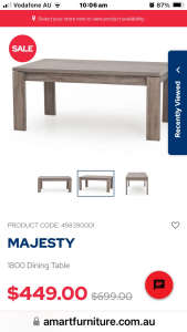 Majestic Brand Table and 6 Dining Chairs