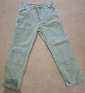 Carhartt Double knee Pant (Forest green) Like New, Size 34.
