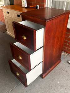 timber filing cabinet