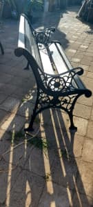 Cast iron Lion head antique garden bench