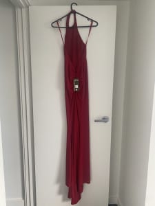 Abbys by Abby Red Floor Length Gown