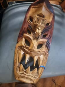 Wood mask $40. Decor