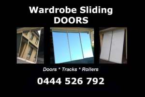 Wardrobe Sliding DOORS and TRACKS / ROLLERS - Only $99/door