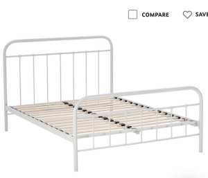 Double bed white Steele frame