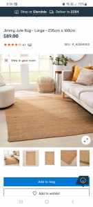 Used large jute rug

