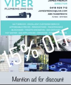 affordable plumbing and gas, 24/7, no call out fee