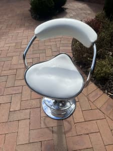 White adjustable height chair